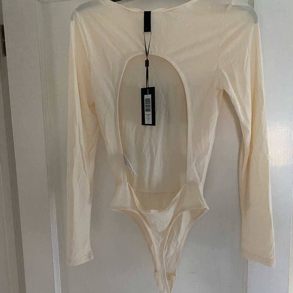 NWT Open back thing bodysuit